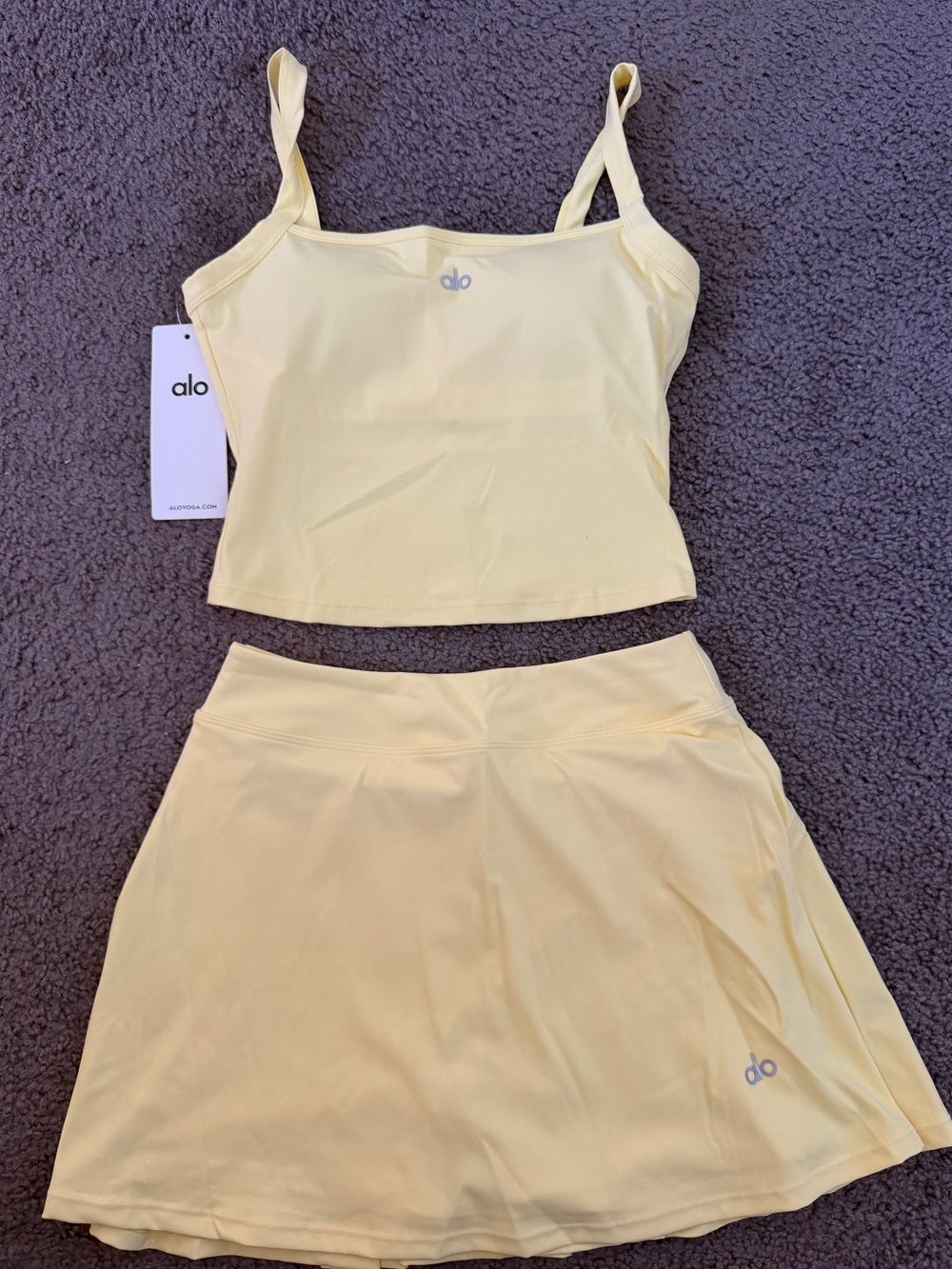 ALO Yoga Women's Yellow pastel Tennis Set